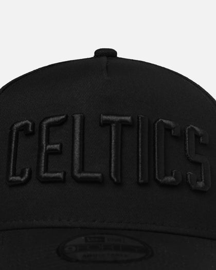 New Era Boston Celtics 'NBA Black On Black' 9FORTY A-Frame Snapback Black