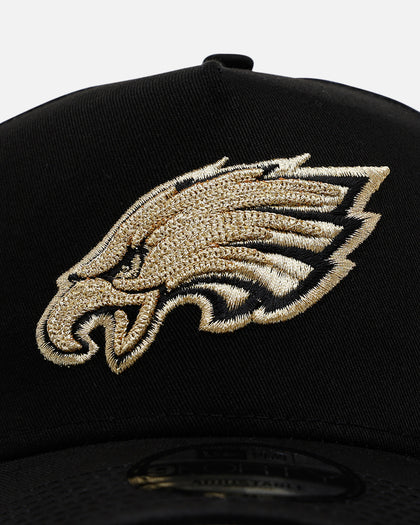 New Era Philadelphia Eagles 'Raised Metallic Chainstitch' 9FORTY A-Frame Snapback Black