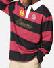 Bleacher Athletic Brisbane Broncos NRL Stripe Rugby Polo Shirt Official Team Colour