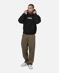 Carre Box Check Hoodie Solid Black
