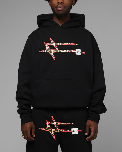 Loiter Hybrid Premium Hoodie Black/Leopard