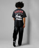 Loiter Always And Forever T-Shirt Black Acidwash