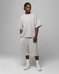 Loiter Dark Performance Fleece Shorts Grey