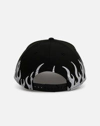 New Era Texas Rangers 'Metallic Flames' 9FORTY A-Frame Snapback Black/Silver