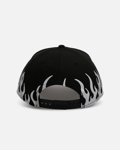 New Era Texas Rangers 'Metallic Flames' 9FORTY A-Frame Snapback Black/Silver