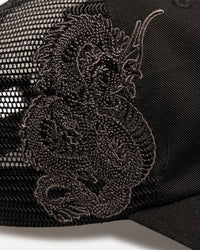 Ed Hardy Euro Distressed Trucker Snapback Black