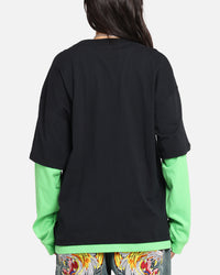 Avril Lavigne Avril Layered Long Sleeve T-Shirt Black Wash