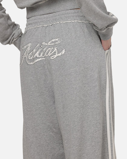 Adidas Women's Graphic Loose Sweat Pants Medium Grey Heather