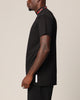 Saint Morta Old English Mock Neck T-Shirt Black/Red