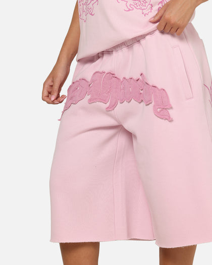 Ed Hardy Double Dragon Applique Shorts Pink