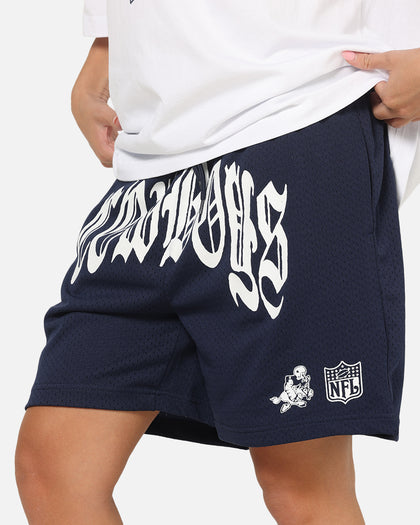 Mitchell & Ness Dallas Cowboys Arch Script Shorts Navy