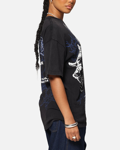 Loiter Dog Pound Vintage T-Shirt Black Acidwash