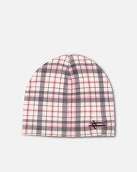 Loiter Ribbed Skully Pink Plaid