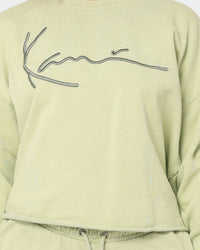 Karl Kani Women's Signature Washed Crewneck Dusty Green