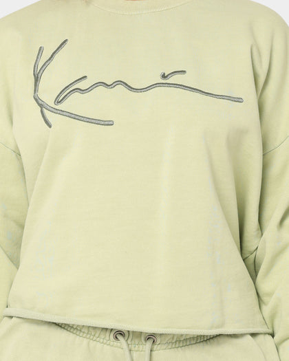 Karl Kani Women's Signature Washed Crewneck Dusty Green