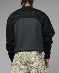 Loiter 4K Panel Crewneck Black