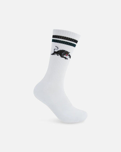 Foot-ies Penrith Panthers Crew Socks 2 Pack Slate/White