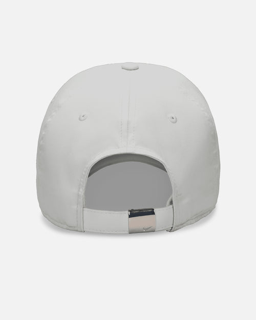 Nike Unstructured Dri-Fit Club Metal Swoosh Strapback Cap Light Bone/Metallic Silver