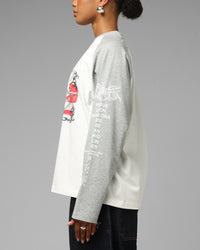 Loiter American Dream Long Sleeve T-Shirt Off White/Grey