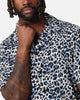 XXIII Cheetah Button Up Shirt Blue Cheetah