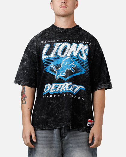 New Era Detroit Lions Boxy Essentials T-Shirt Washed Black