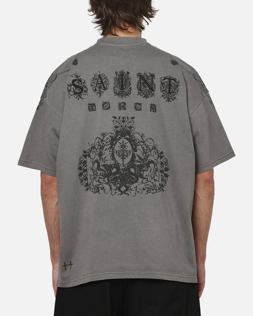 Saint Morta Heratic Boxy T-Shirt Washed Charcoal