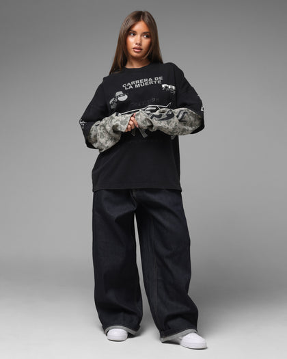 Loiter Performance Layered Long Sleeve T-Shirt Black
