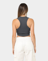 Joah Brown Women's Body Rib Tank Top Vintage Navy