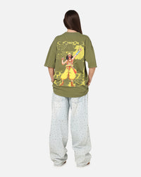 73Studio X One Piece Usopp Vintage T-Shirt Military Green