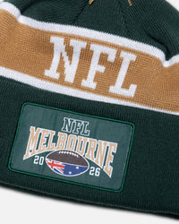 New Era Melbourne NFL Event Knitted Beanie Dark Green