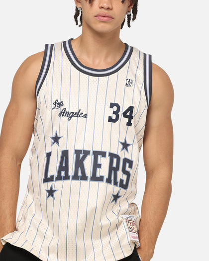 Mitchell & Ness Los Angeles Lakers Shaquille O'Neal #34 Playoff Energy Swingman Jersey Off White