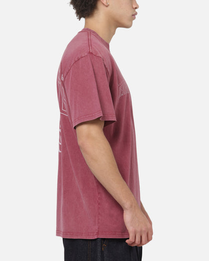 Bleacher Athletic Manly Sea Eagles NRL Attrition Washed T-Shirt Burgundy
