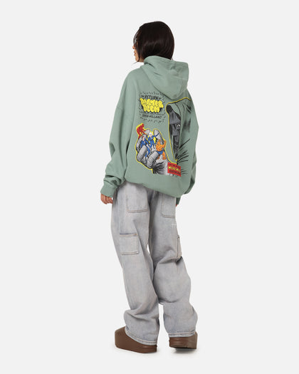 73Studio Marvel Fantastic Four Doctor Doom Villain Hoodie Washed Green