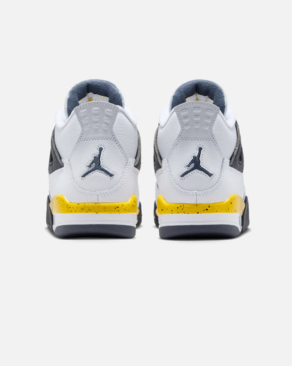 Jordan Kids' Air Jordan 4 Retro "Tour Yellow" (GS) White/Tour Yellow-White
