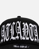 New Era Atlanta Braves 'Oversized Gothic Script Crown' 9FORTY A-Frame Snapback Black/White