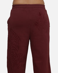 Ed Hardy Women's Tattoo Trackpants Burgundy