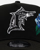 New Era Florida Marlins 'Blue Rose' 9FORTY A-Frame Snapback Black/Blue