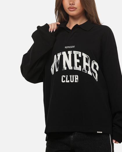Represent Owners Rugby Top Jet Black