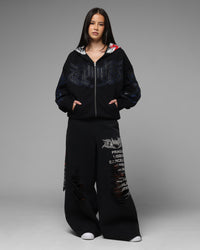 Loiter Marvel Venom Zip Through Hoodie Black