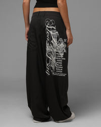 Loiter Eastern Bloc Pinstripe Trousers Black Pinstripe