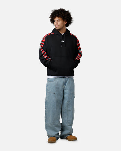 Adidas Three Stripes Hoodie Black/Red
