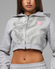 Loiter Women's Drako Cropped Hoodie Grey Marle