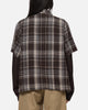 Saint Morta Plaid Layered Long Sleeve Button Up Shirt Brown
