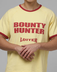 Loiter Bounty Hunter Ringer T-Shirt Yellow