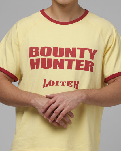 Loiter Bounty Hunter Ringer T-Shirt Yellow