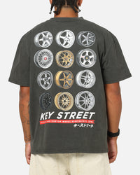 Key Street Wheels T-Shirt Black Wash