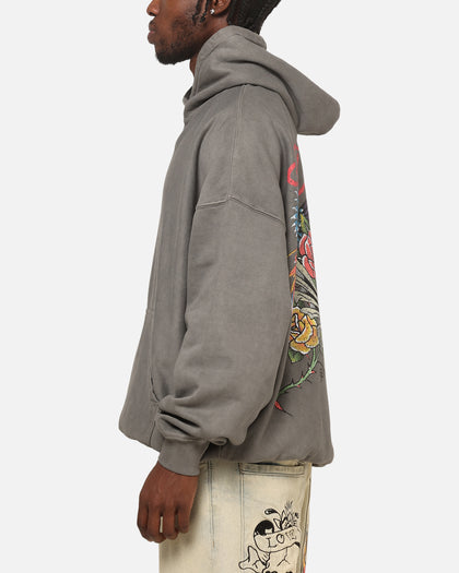 Ed Hardy Boom Hoodie Washed Charcoal