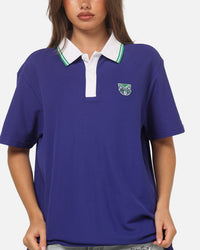 Bleacher Athletic New Zealand Warriors NRL Adult Golf Polo T-Shirt Navy