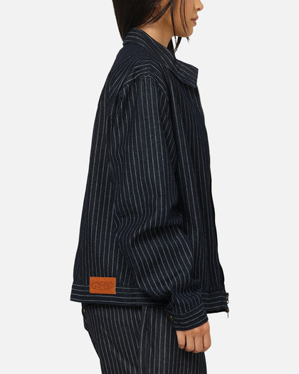 Carre Lockout Pinstripe Jacket Navy Pinstripe