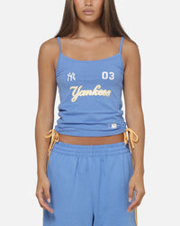 Majestic Athletic Women's New York Yankees Rouched Tank Marina Blue